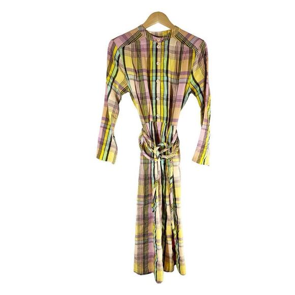Ace & Jig Grace Midi Dress Size XS Dayglow Prairie Boho Cottagecore Lagenlook